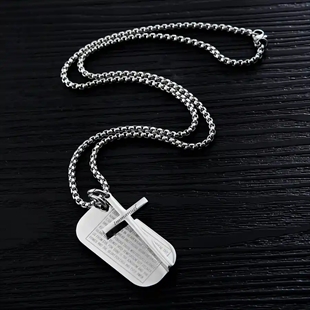 Raamattu Dog Tags ja risti / kaulakoru